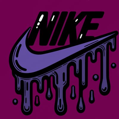 dripping nike logo