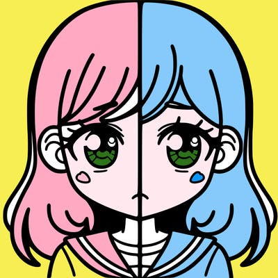a split of a girl