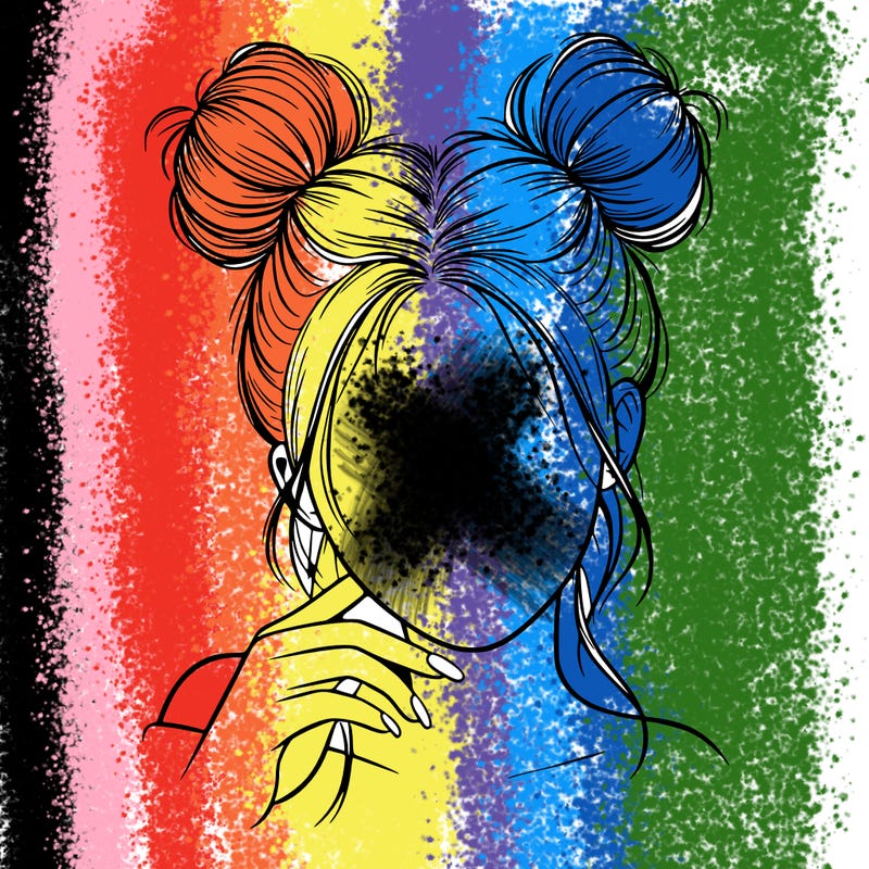 realistic person with buns