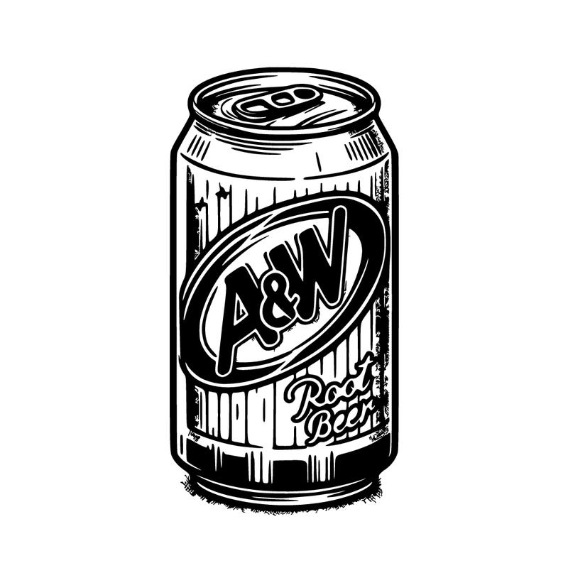 realistic a&w root beer can