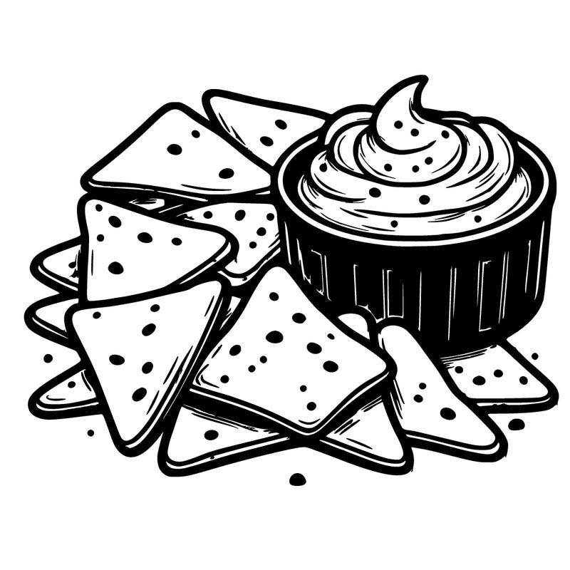 tortilla chips with hummus