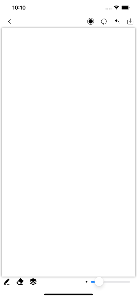 电子画板 - 白板写字板 - A blank white digital canvas for drawing and writing in the Electronic Drawing Board app interface.