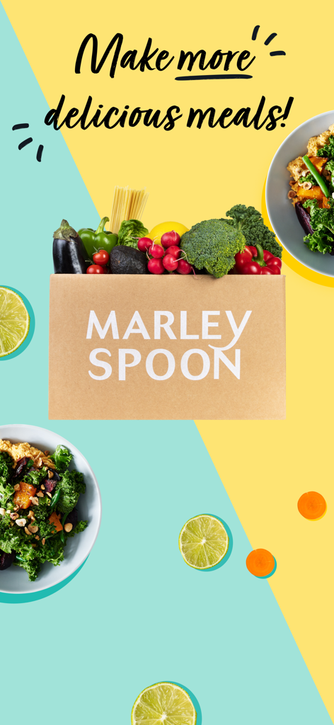Marley Spoon - Marley Spoon delivery box filled with fresh vegetables and healthy meals