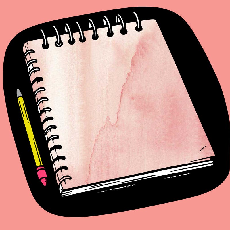 a blank sketch pad