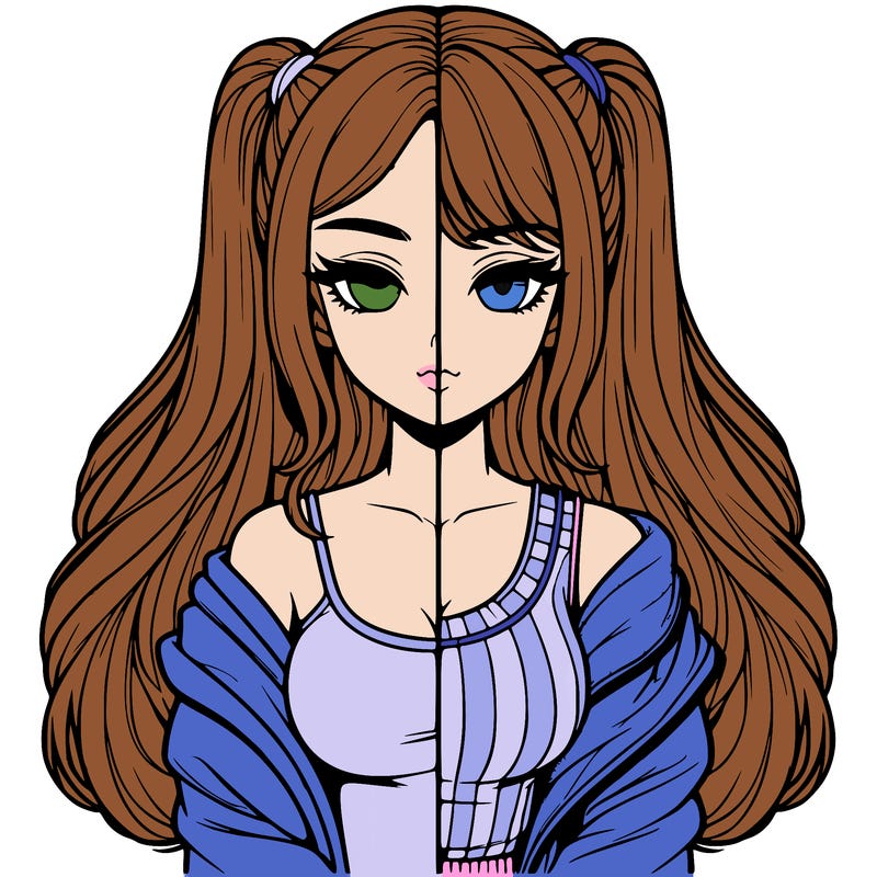 realistic girl split