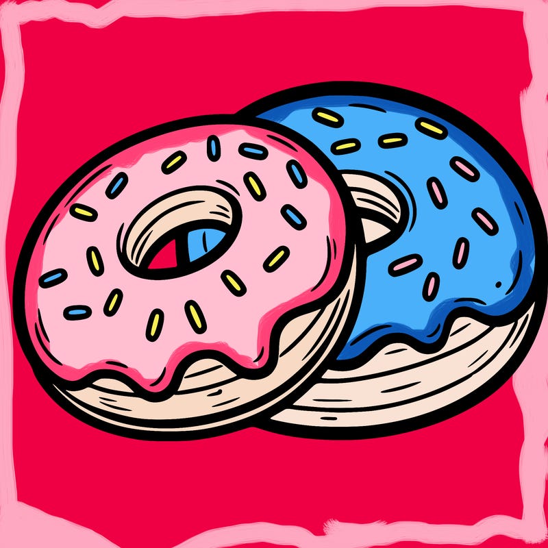 a piece of food doughnuts