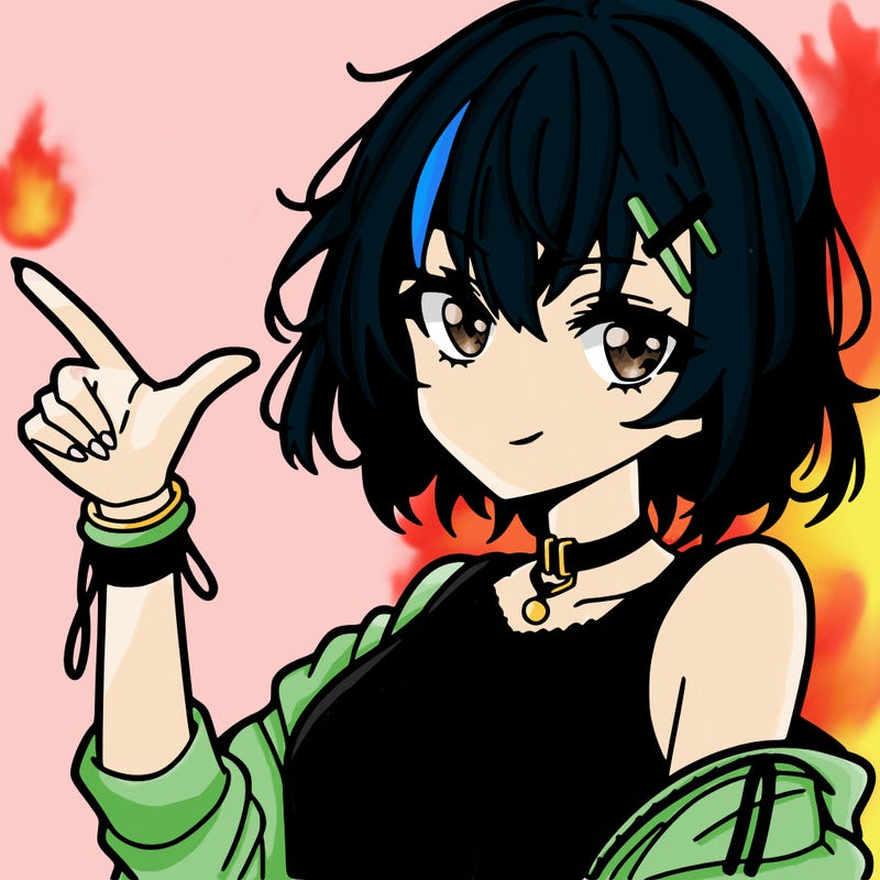 an anime girl who looks cool