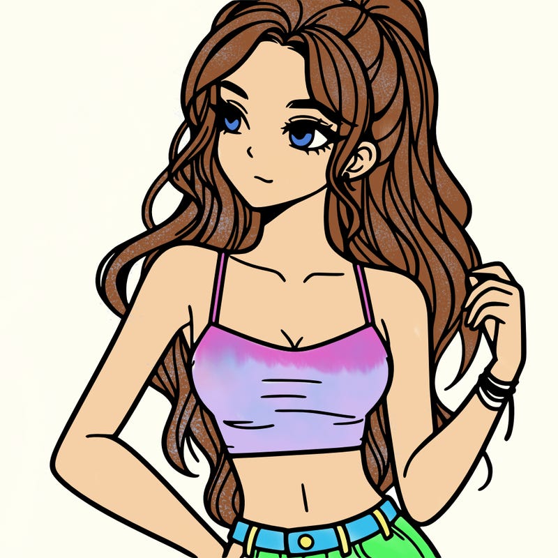 girl in crop top