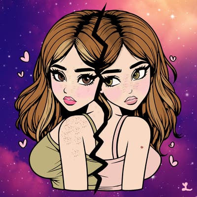 realistic girl split