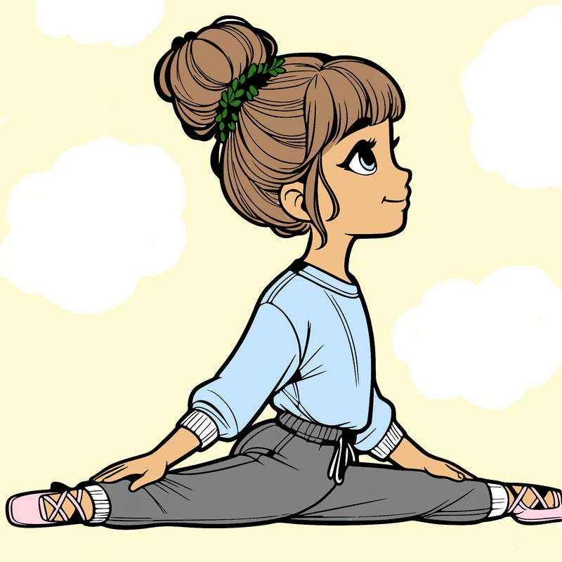 realistic girl doing splits