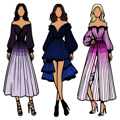 fashion models dresses