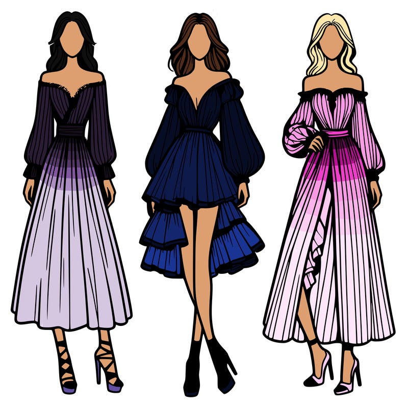 fashion models dresses