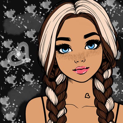 realistic girl with braids