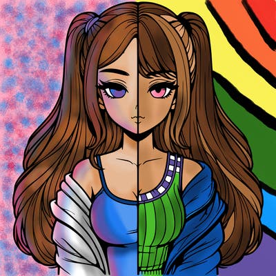 realistic girl split
