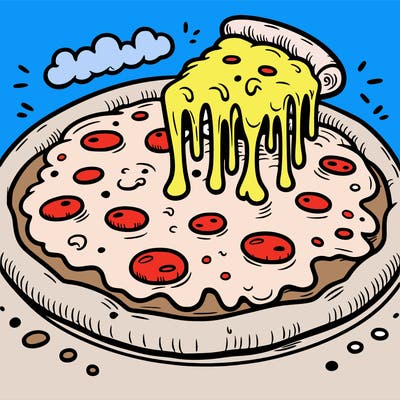 a melty, cheese pizza.