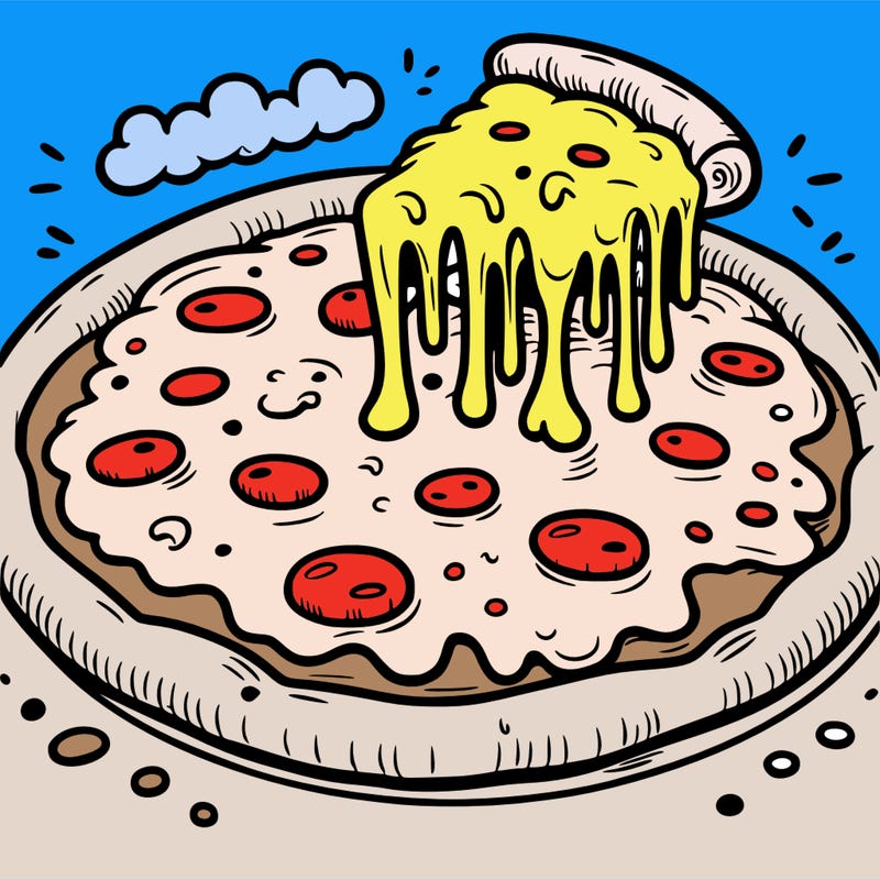 a melty, cheese pizza.