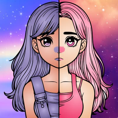 realistic girl split