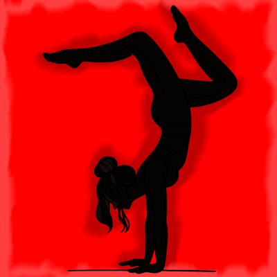 a woman doing a handstand