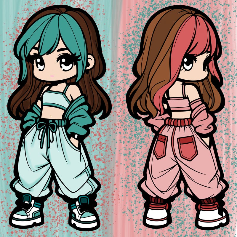 girl in crop top and baggy pants