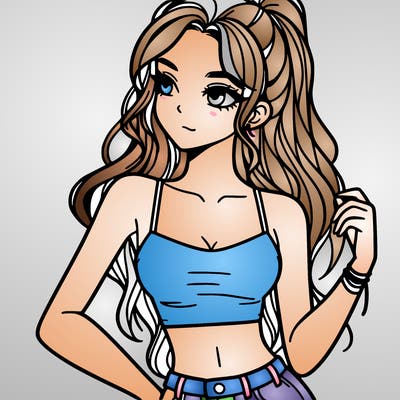 girl in crop top