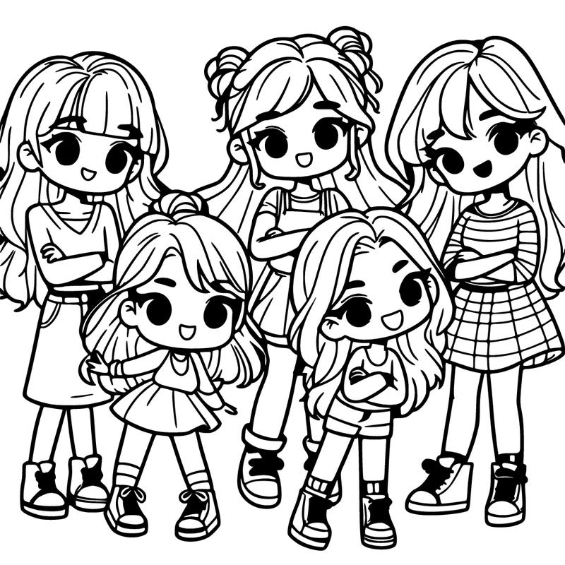 group of 6 girls
