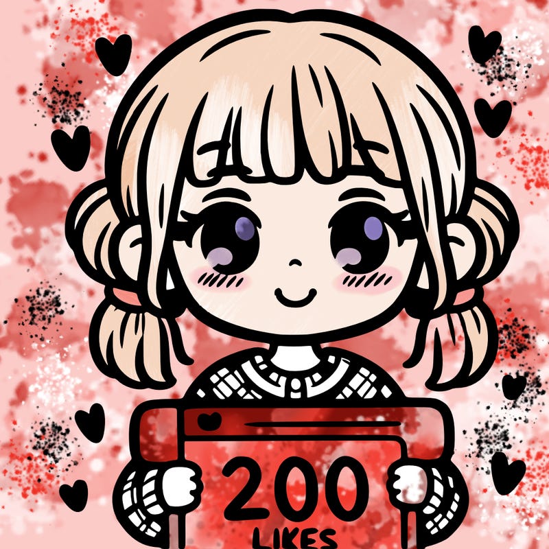 cute girl holding 200 likes