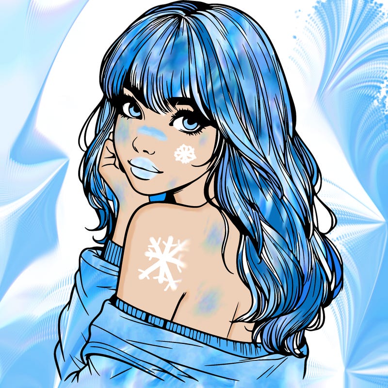 realistic girl with bangs looking over her shoulder