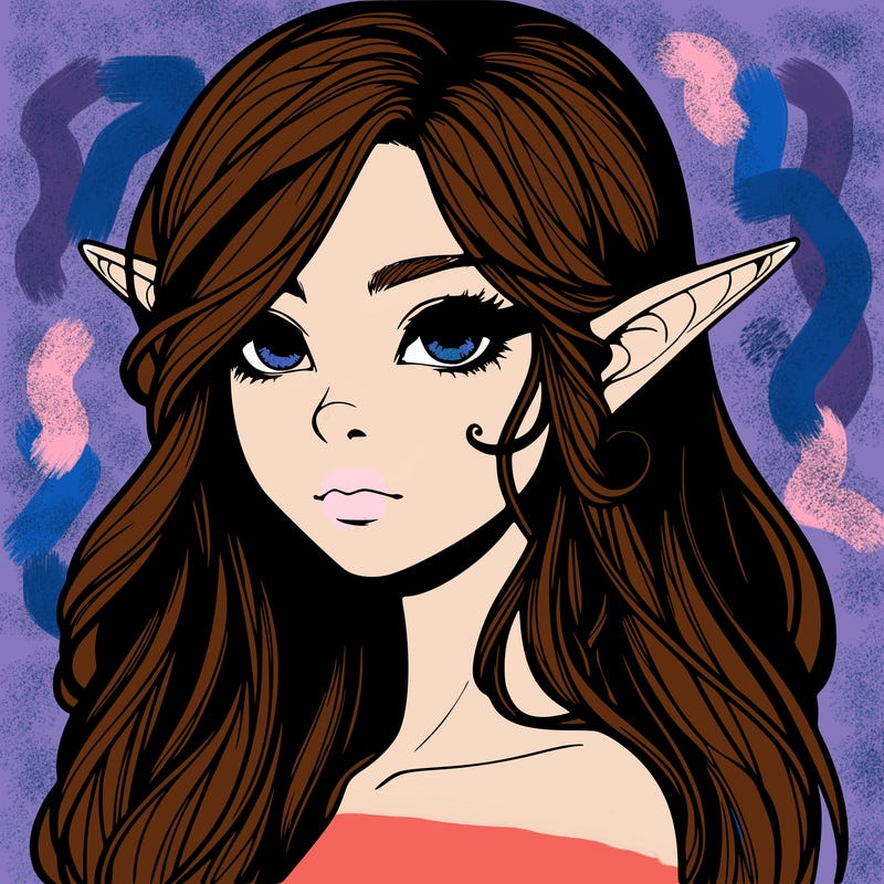 elf girl realistic dark fantasy