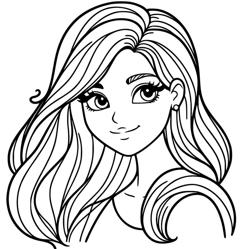 woman with long hair