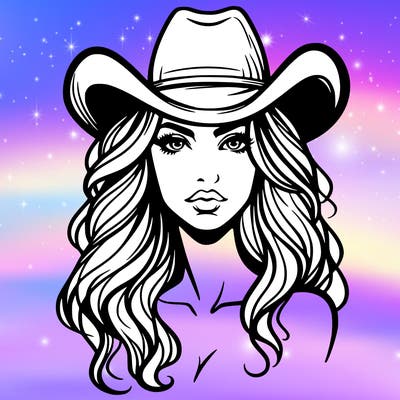 woman with cowboy hat