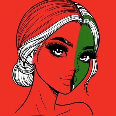 realistic girl with lashes