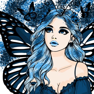 butterfly fairy realistic girl