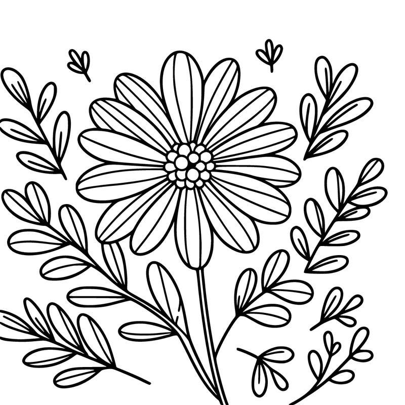 easy drawing of a flower