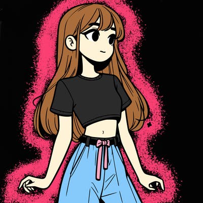 girl in a cute crop top