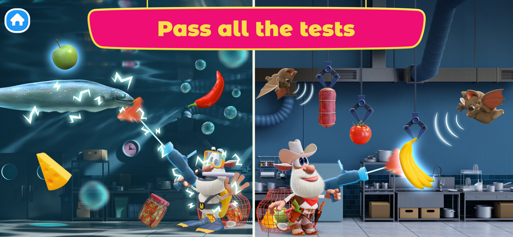 Booba Kitchen: Cooking Food - Booba character playing various cooking mini games and challenges.