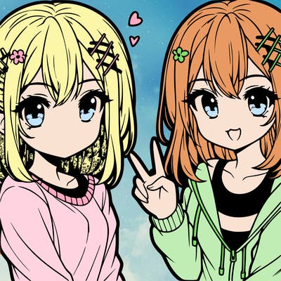 cute anime teen girl