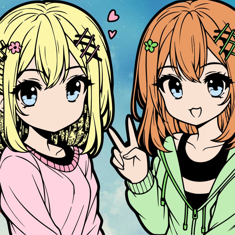 cute anime teen girl