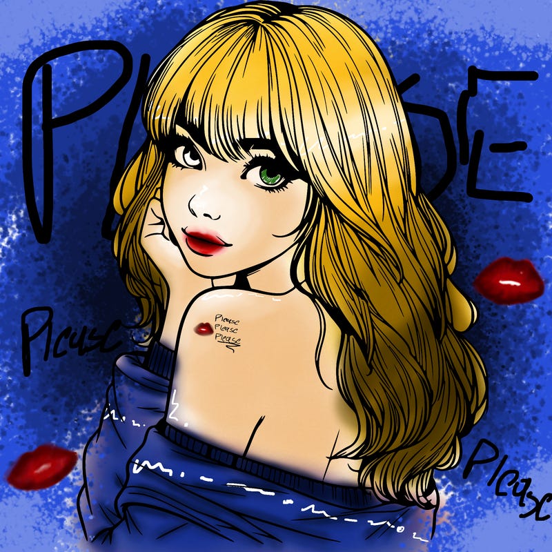 realistic girl with bangs looking over her shoulder