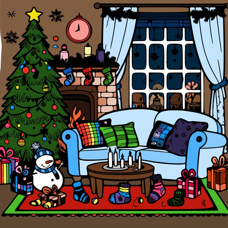christmas living room