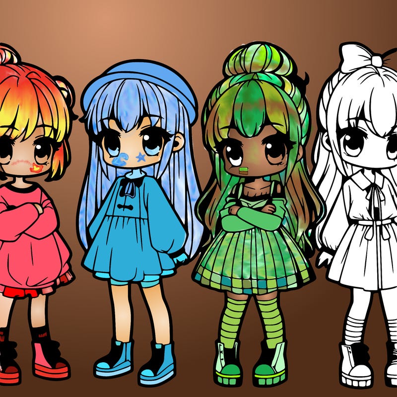 5 chibi girls
