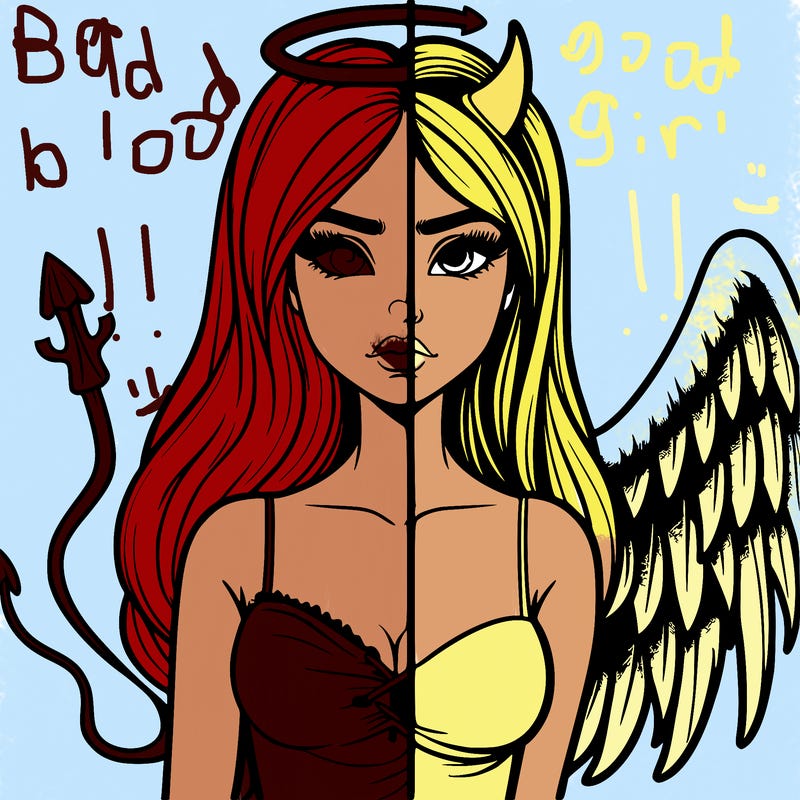 devil vs angel realistic girl
