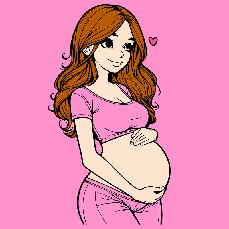 realistic pregnant girl