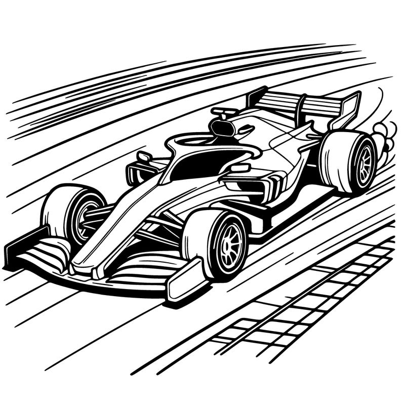 a race car speeding on a track