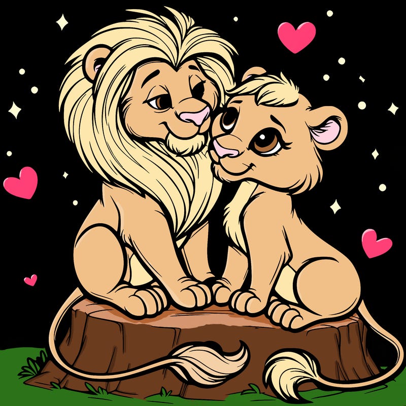 lion and lioness inlove