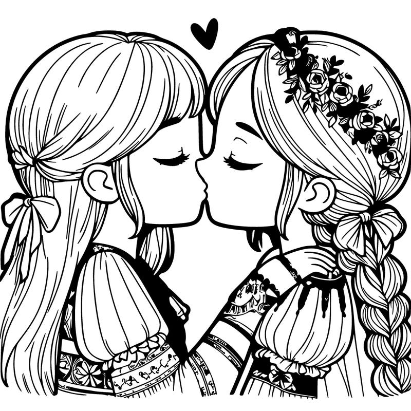 girls kissing