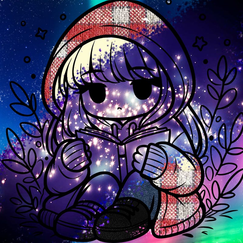 girl in oversized hoodie reading a book