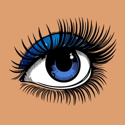 realistic eye long eylashes