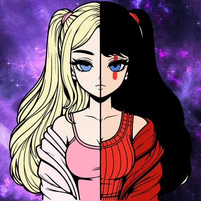 realistic girl split