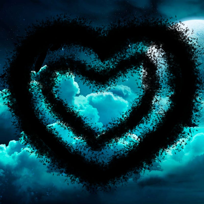 a blank heart