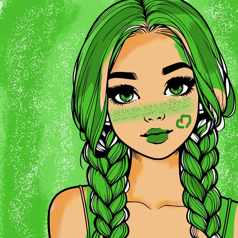 realistic girl with braids